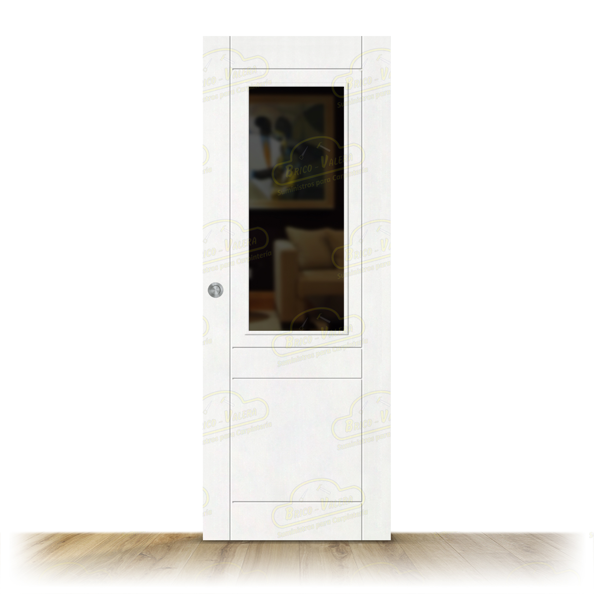 Puerta Corredera P110-ZV1 de Interior Lacada Blanca