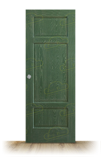 Puerta Corredera PM-700 de Interior Rústica Teñida Verde Im-3915
