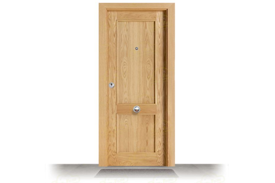 Puerta blindada iroko