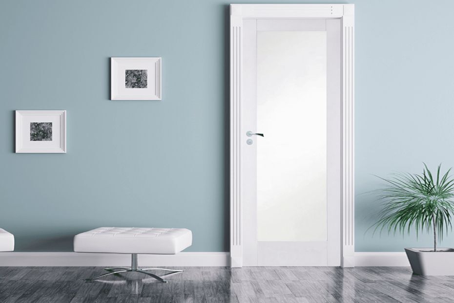 Puertas Blancas con Suelo Gris