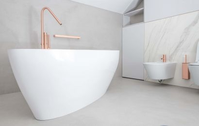 Los grifos a suelo: El complemento perfecto para las bañeras exentas