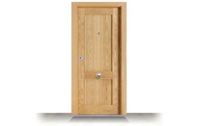 Puerta blindada iroko