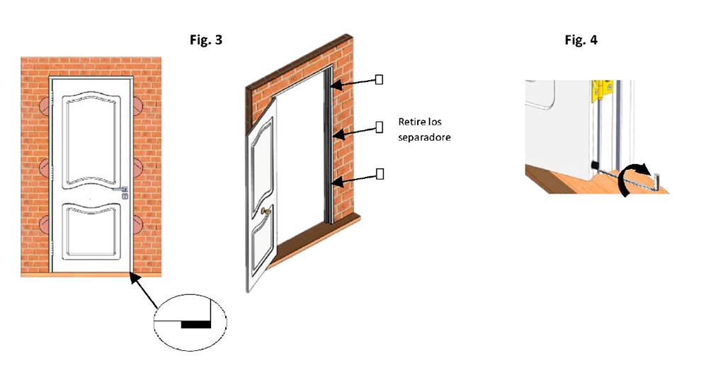 Comprobar instalación de la puerta acorazada