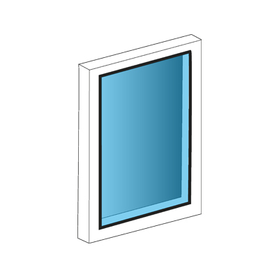 Ventanas de madera sencillas fijas