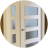 Puertas Block Blancas Dobles de Salón