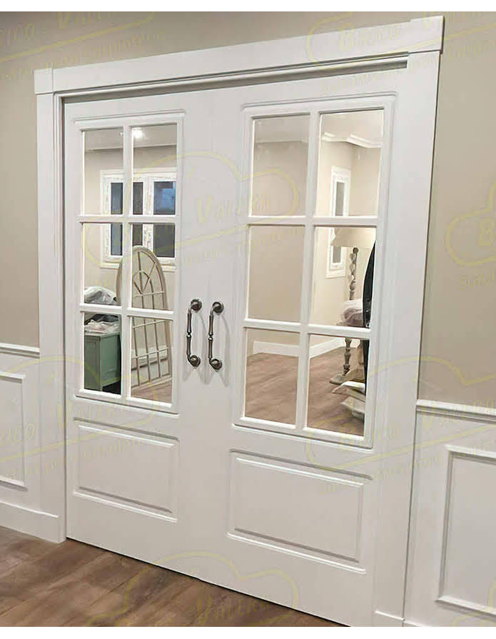 Puertas correderas dobles de salón empotradas (casoneto)