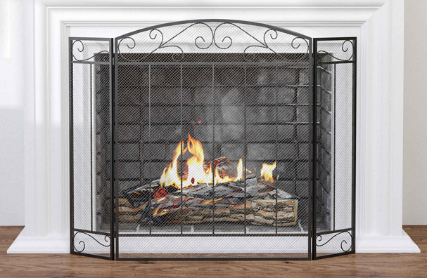 Salvachispas plegable de 3 paneles
