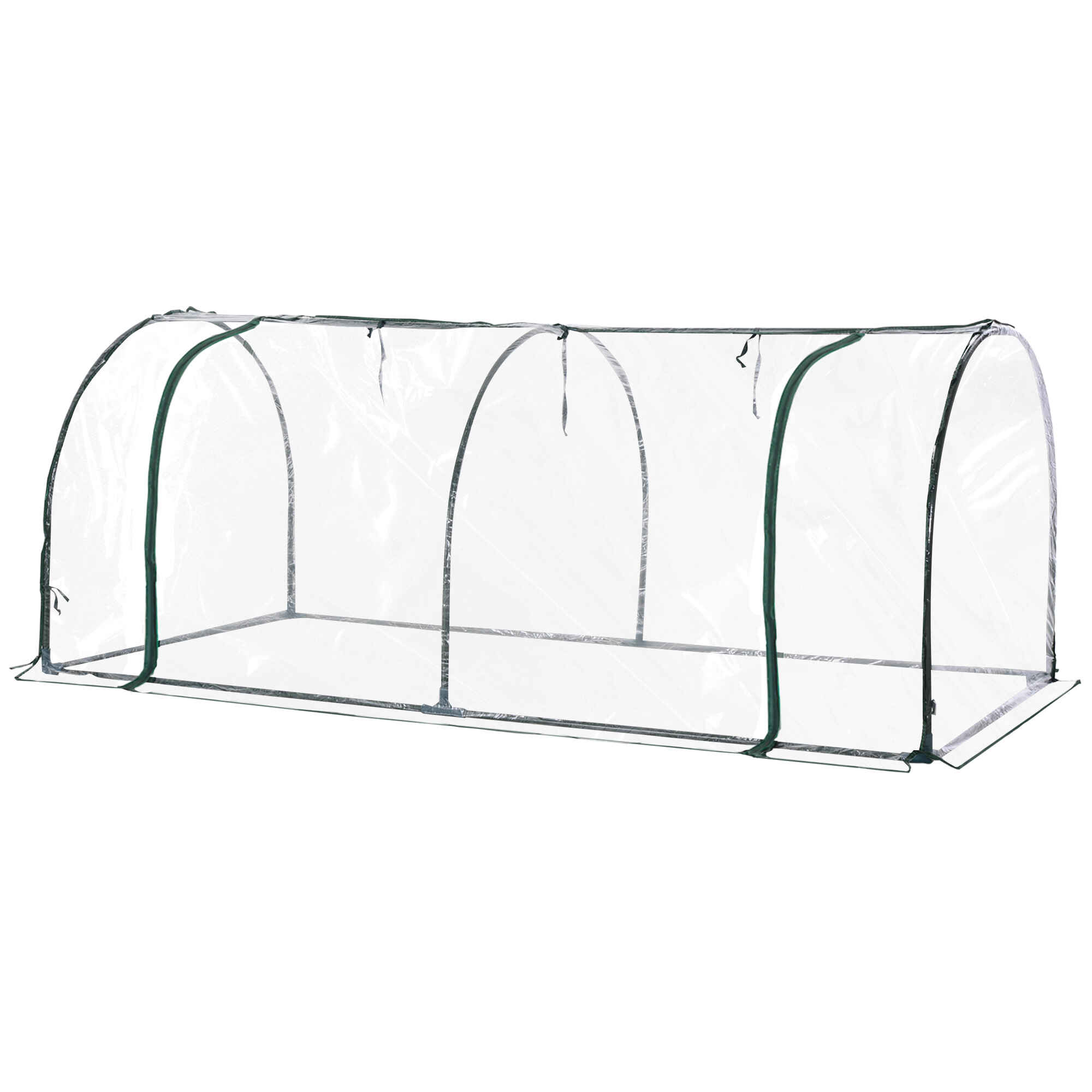 Invernadero caseta 200x100x80cm acero y plastico jardin terraza cultivo plantas
