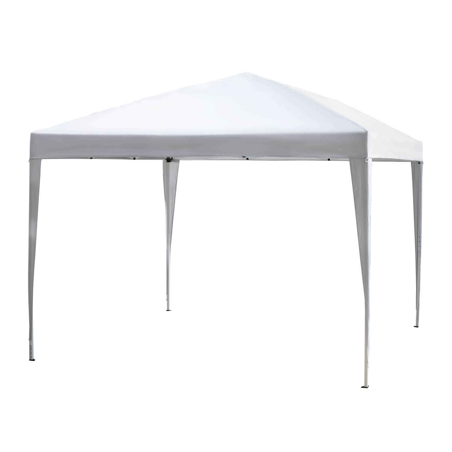 Carpa Plegable Gazebo 3x3 m Cenador Plegable con Altura Ajustable en 3 Niveles Toldo Anti-UV y Bolsa de Transporte para Camping Fiestas Blanco