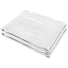 Plásticos para Invernaderos 3x2x2 m Cubierta de Repuesto para Invernadero de Polietileno con 6 Ventanas y Puerta Enrollable Protección de Plantas para Jardín Blanco