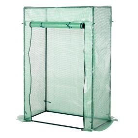 Invernadero con Puerta Enrollable y Estructura de Acero Invernadero de Jardín Terraza Patio para Cultivo de Plantas 100x50x150 cm Verde
