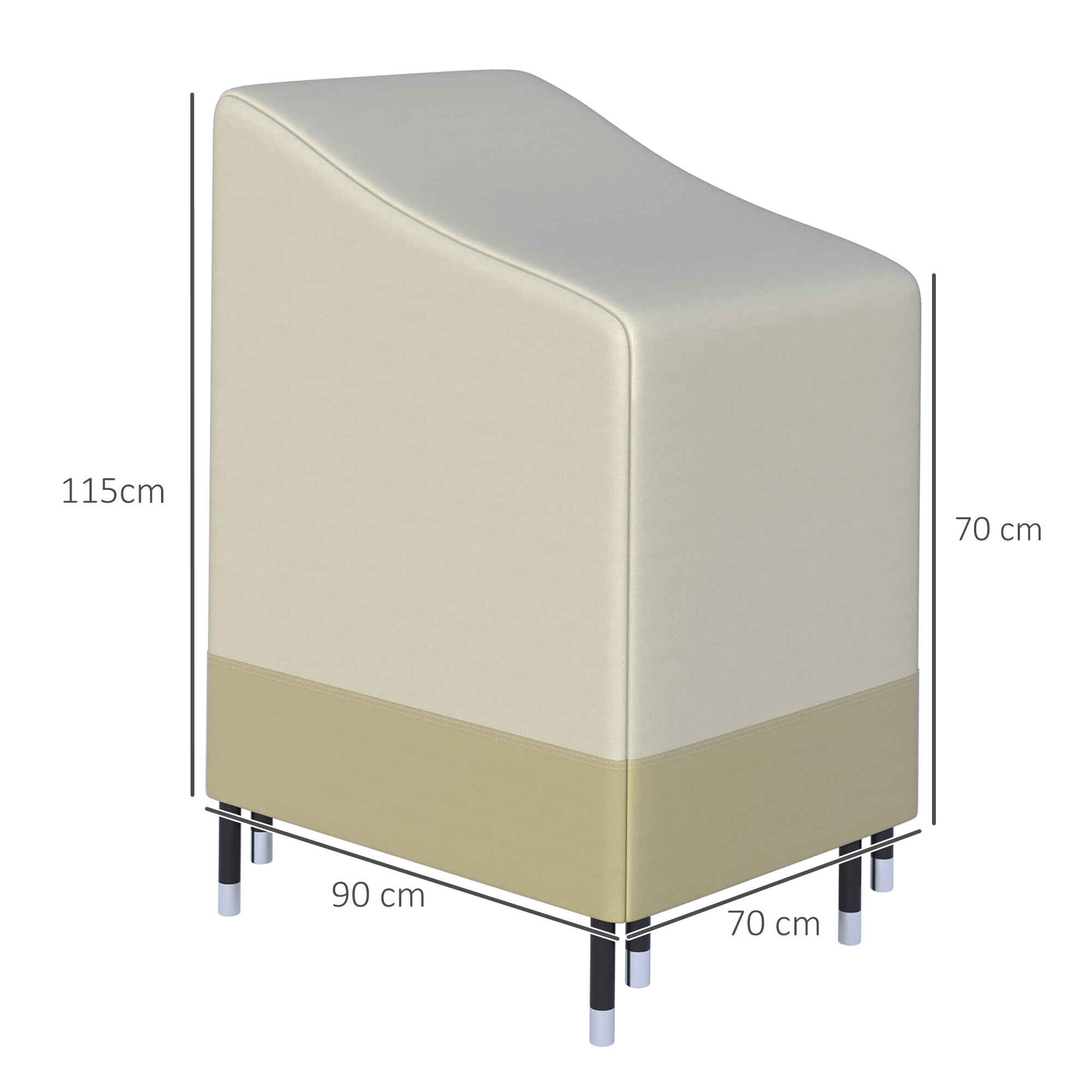 Funda Para Sillas Apilables De Jardín – 66x66x80/120 Cm, Gris, Tejido Oxford 600D Impermeable Y Resistente A Rayos UV Funda Para Sillas Apilables De Jardín – 66x66x80/120 Cm, Gris, Tejido Oxford 600D Impermeable Y Resistente A Rayos UV