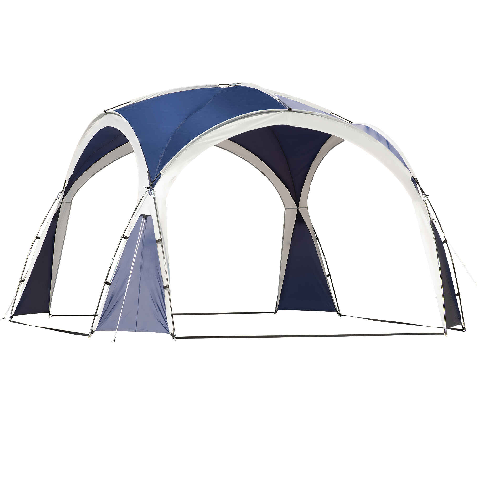 Toldo de Refugio 3,5x3,5 m Toldo Camping Plegable con Gancho Bolsa de Transporte Impermeable y Protección UV para Terraza Playa Picnics Azul
