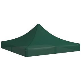 Techo de Carpa para Celebraciones 3x3 m Techo de Repuesto para Carpa Plegable de Tela  con Techo Puntiagudo Impermeable y Anti-UV Verde Oscuro