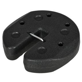 Pack de 4 Pesos para Carpas Plegables Pesos para Cenador Rellenados con Cemento Bases para Toldo Pérgola Ø22x5,5 cm Negro