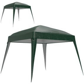 Toldo de Pérgola de Recambio 3x3m Techo de Repuesto para Carpa Plegable de Jardín de Tela  con Protección UPF 50+ Impermeable Cierres de Velcro y Ganchos Elásticos Verde