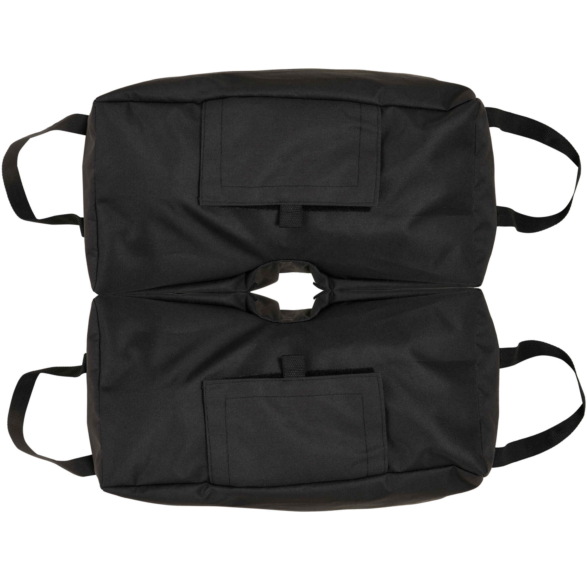 Juego de 2 Bolsas de Arena Peso para Sombrilla 50 kg Soporte de Base con Pala y Asas Cubierta de Tela Impermeable para Exterior 50x25x18 cm Negro