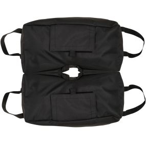 Juego de 2 Bolsas de Arena Peso para Sombrilla 50 kg Soporte de Base con Pala y Asas Cubierta de Tela  Impermeable para Exterior 50x25x18 cm Negro