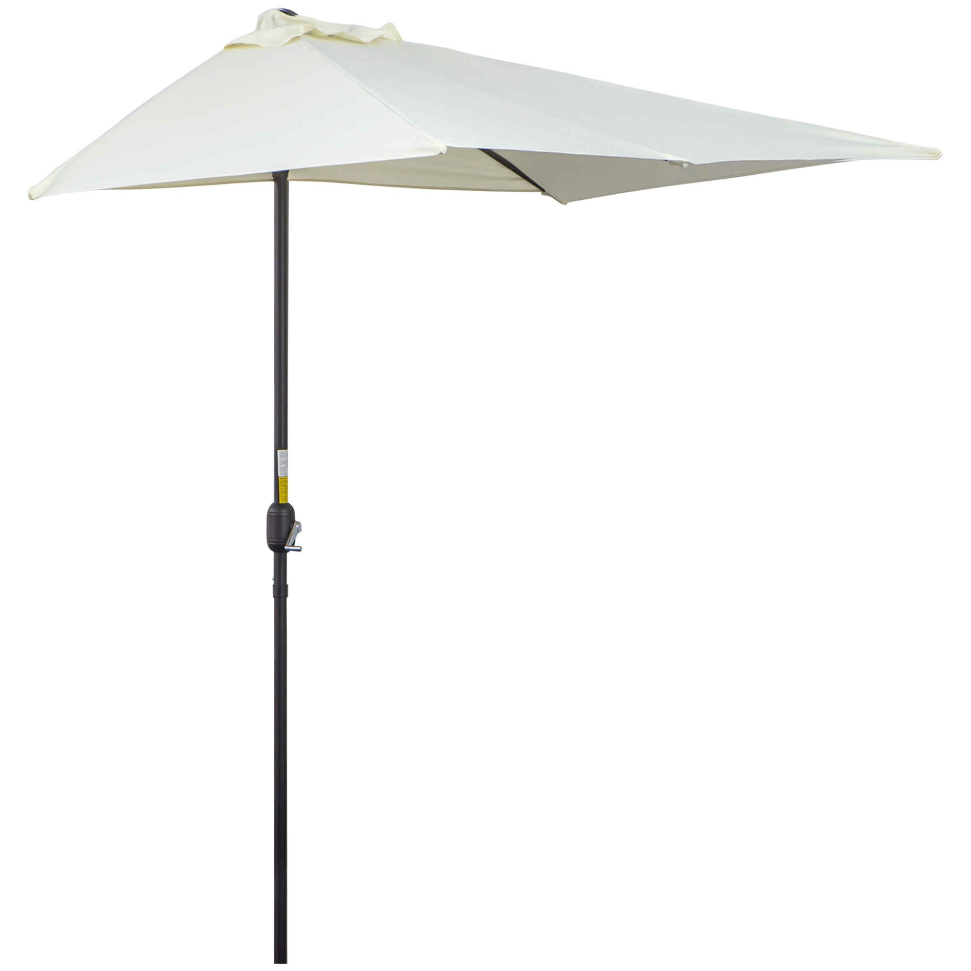 Sombrilla Rectangular 230x130x245 cm Parasol para Pared Media Sombrilla con Manivela Protección UV 30+ Impermeable Sombrilla para Balcón Terraza Jardín Beige