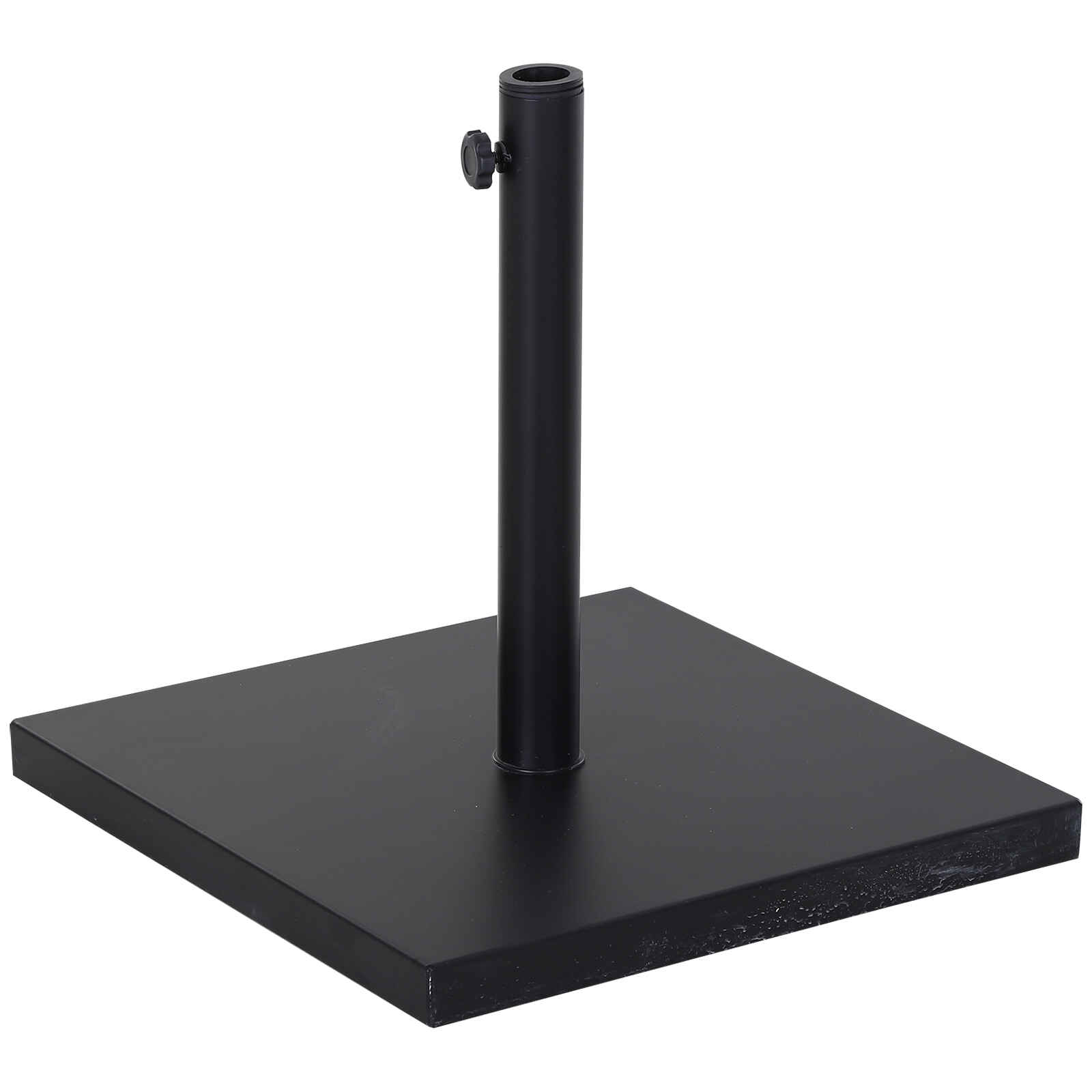 Base para Sombrilla de Jardín Peso Neto 18 kg Soporte Pie para Parasol Apto para Postes de Ø35mm/Ø38mm/Ø48mm para Jardín Patio Negro 45x45x39 cm