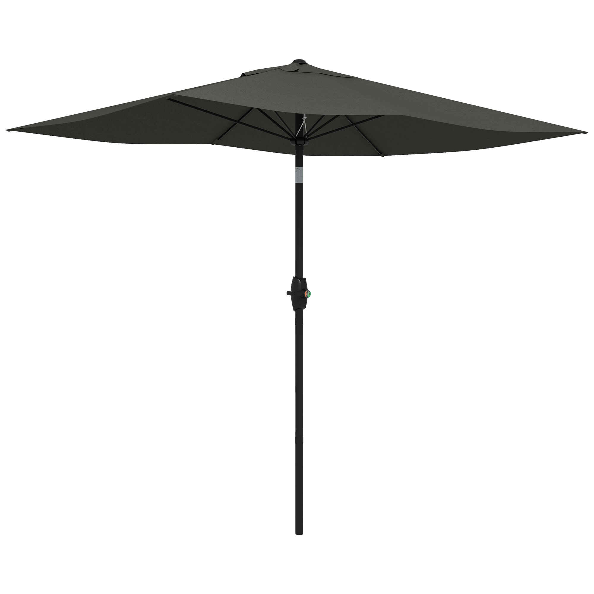 Sombrilla de Terraza Exterior 3x2 m Parasol de Terraza Exterior con Ángulo Ajustable Mástil de Aluminio y Protección UV 50+ Sombrilla para Jardín Patio Gris Oscuro