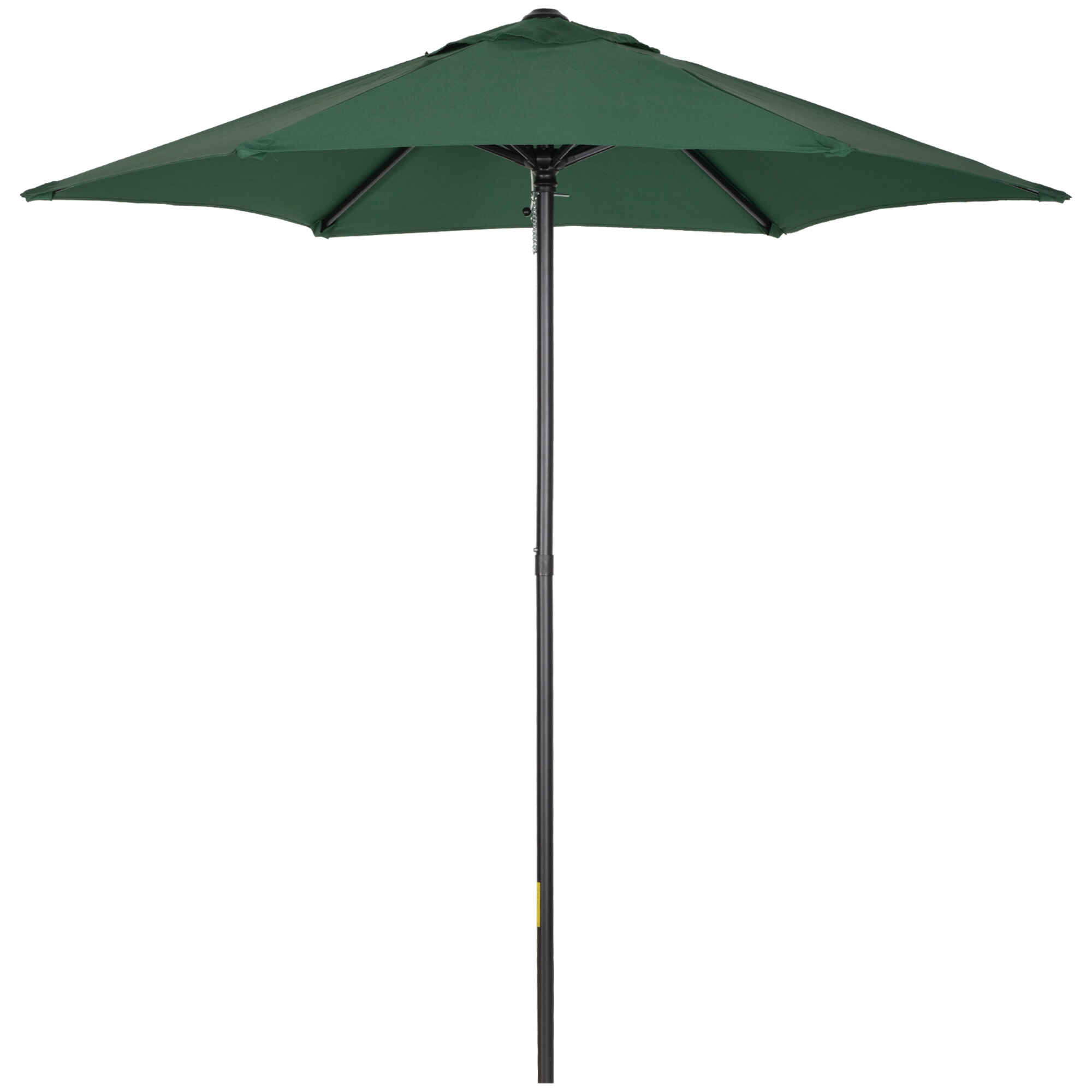 Sombrilla de Terraza Exterior Ø2x2 m Parasol de Terraza Exterior con Techo de Ventilación y Poste Desmontable de Aluminio Sombrilla para Jardín Patio Verde