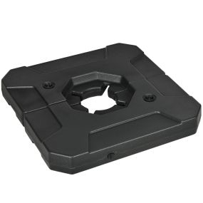 2 Pesos para Base de Sombrilla Rellenable de Arena 110 kg o Agua 70 kg para Base Cruzada de Parasol Sombrilla Cantilever para Jardín Terraza Exterior 88,5x88,5x12 cm Negro
