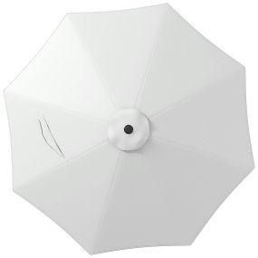 Toldo de Recambio de Sombrilla de 3 m Toldo de Repuesto para Sombrilla de Patio con Ventilación Superior Cubierta de Repuesto para Parasol de Poliéster para Exteriores Blanco