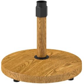 Base para Sombrilla Redonda Soporte para Parasol con Almohadillas Ajustables Pie para Sombrilla con Relleno de Cemento Peso 24,5 kg para Jardín Terraza Natural