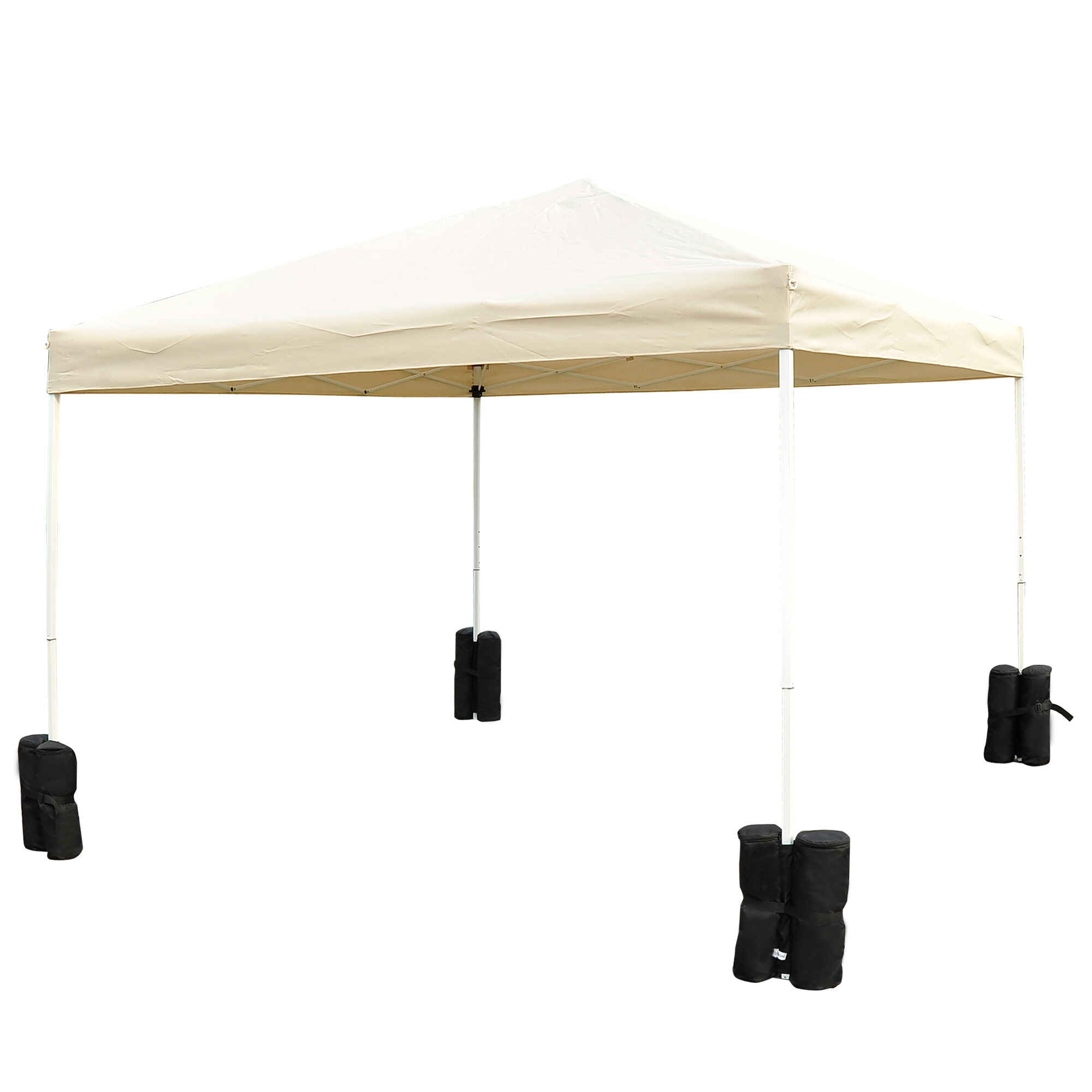 Pack 4 Pesos para Carpas Bolsas de Pesos Pesas de Piernas para Cenador Pabellón Gazebo Bolsas de Arena para Exteriores Negro