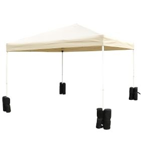 Pack 4 Pesos para Carpas Bolsas de Pesos Pesas de Piernas para Cenador Pabellón Gazebo Bolsas de Arena para Exteriores Negro