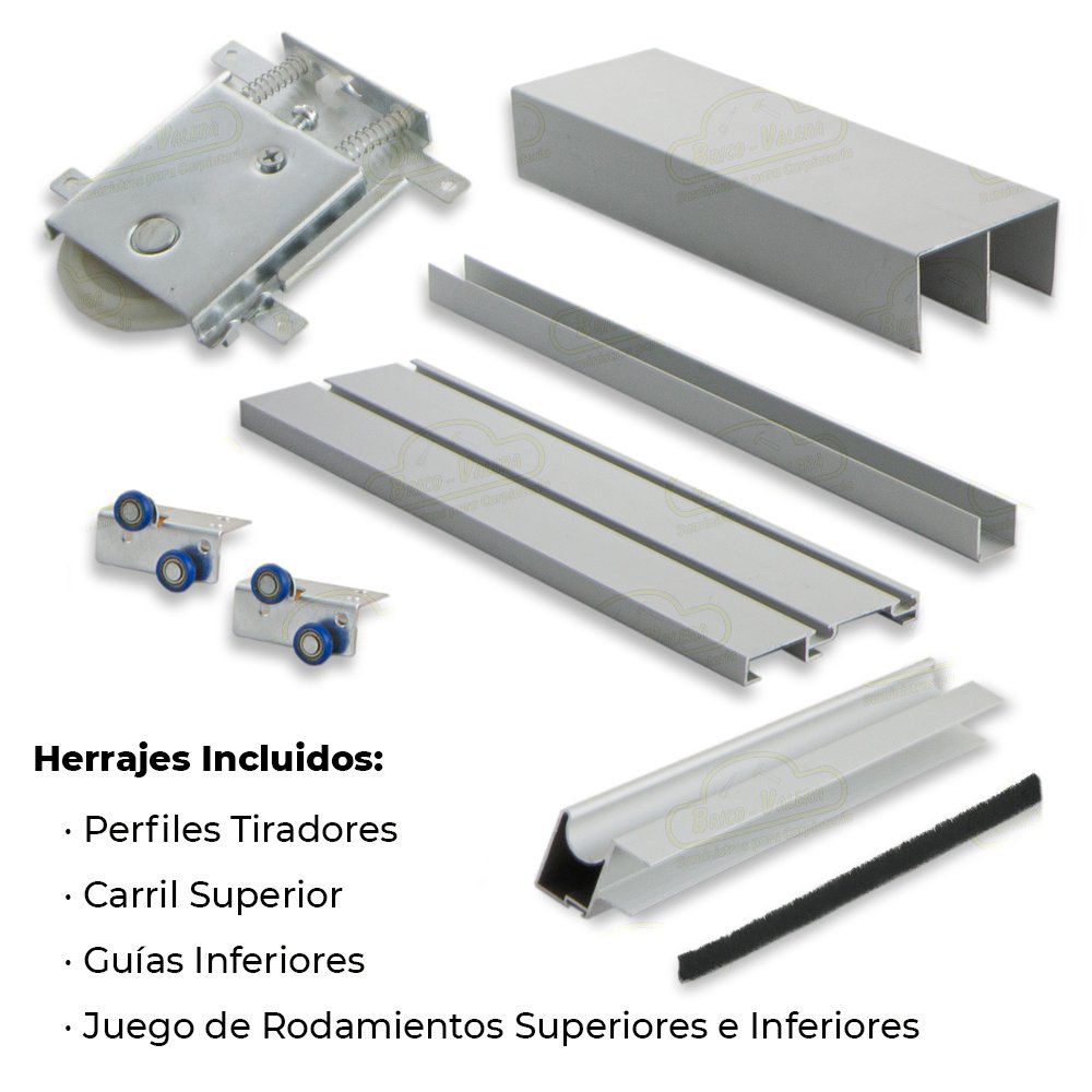 Kit Frente PL1 de Armario Corredero Lacado Blanco
