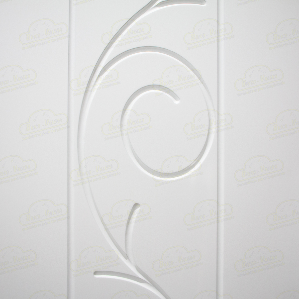 Puerta Premium Barcelona-V1L Lacada Blanca de Interior en Block (Maciza)