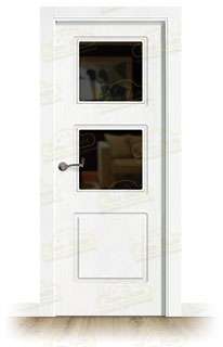 Puerta Premium 3C-V2 Lacada Blanca de Interior en Block (Maciza)