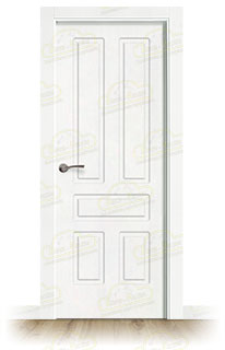 Puerta Premium Aranjuez Lacada Blanca de Interior en Block (Maciza)