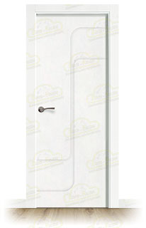 Puerta Premium CIBELES Lacada Blanca de Interior en Block (Maciza)
