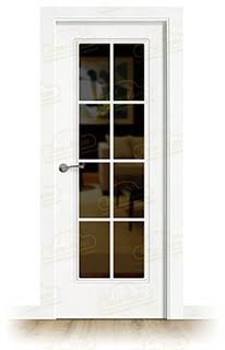 Puerta Maciza P-11 V8 de Interior Lacada Blanca 