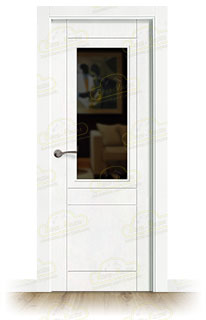 Puerta Premium P110-ZV1 Lacada Blanca de Interior en Block (Maciza)