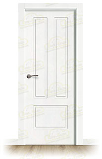 Puerta Premium P21 Lacada Blanca de Interior en Block (Maciza)