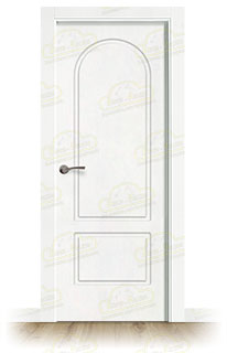 Puerta Premium P42 Lacada Blanca de Interior en Block (Maciza)
