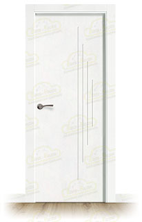 Puerta Premium PL-1100 Lacada Blanca de Interior en Block (Maciza)
