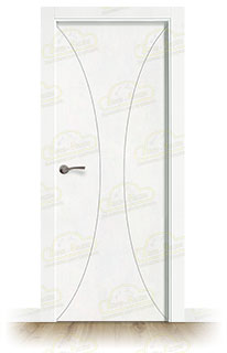 Puerta Premium PL-1200 Lacada Blanca de Interior en Block (Maciza)