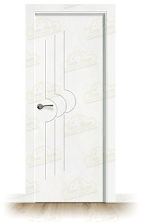 Puerta Premium PL-1300 Lacada Blanca de Interior en Block (Maciza)