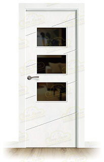 Puerta Premium PL-3100-BZV3 Lacada Blanca de Interior en Block (Maciza)