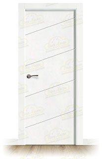 Puerta Premium PL-3100 Lacada Blanca de Interior en Block (Maciza)