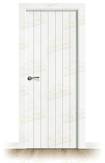 Puerta Premium PL-3500 Lacada Blanca de Interior en Block (Maciza)