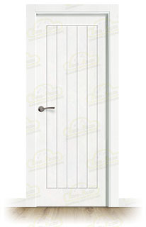 Puerta Premium PL-3600 Lacada Blanca de Interior en Block (Maciza)