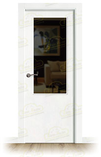 Puerta Premium PL1-ZV1 Lacada Blanca de Interior en Block (Maciza)