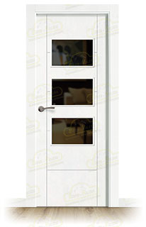 Puerta Premium PVP5-BV3Z Lacada Blanca de Interior en Block (Maciza)