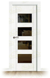 Puerta Premium PVP5-BV4 Lacada Blanca de Interior en Block (Maciza)